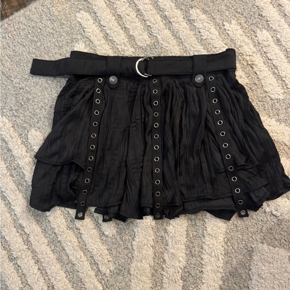 Free People - Rue Mini Skirt in Black - Picture 15 of 15